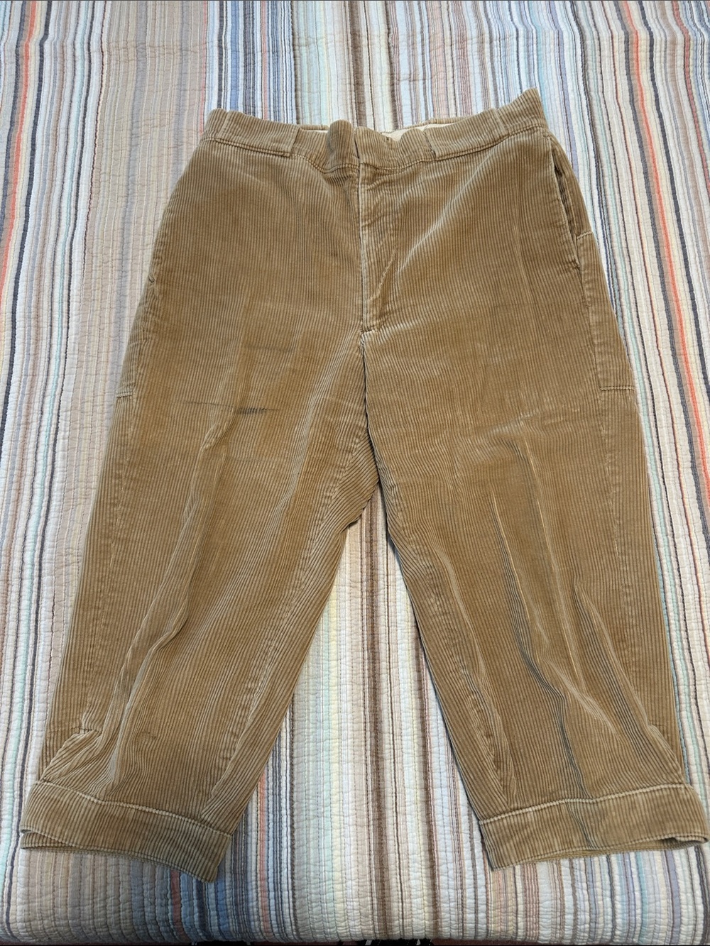 Vintage 70’s Men's Corduroy Knickers in Tan — Relaxed Straight Fit